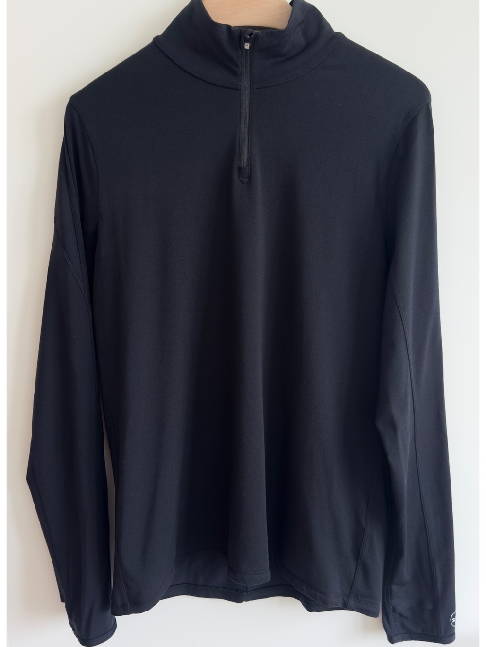 Allbirds Natural Run Mid Layer Quarter Zip Black Merino Wool Men’s M